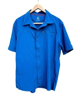 ZX Outdoor Gear Shirt Button Down Collared Navy Blue Sz. Xl
